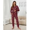 imageBlooming Jelly Womens Cute Pajama Sets Long Sleeve Heart Printed Lounge Set Pockets Two Piece Outfits 2025Red
