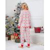 imageBlooming Jelly Womens Cute Pajama Sets Long Sleeve Heart Printed Lounge Set Pockets Two Piece Outfits 2025White and Red