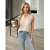 imageBlooming Jelly Womens Dressy Tank Tops Summer Sleeveless Work Blouses Silk Satin V Neck Shirts Business Casual OutfitsApricot