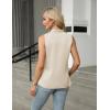 imageBlooming Jelly Womens Dressy Tank Tops Summer Sleeveless Work Blouses Silk Satin V Neck Shirts Business Casual OutfitsApricot