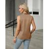 imageBlooming Jelly Womens Dressy Tank Tops Summer Sleeveless Work Blouses Silk Satin V Neck Shirts Business Casual OutfitsCamel