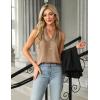 imageBlooming Jelly Womens Dressy Tank Tops Summer Sleeveless Work Blouses Silk Satin V Neck Shirts Business Casual OutfitsCamel