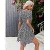 imageBlooming Jelly Womens Flowy Summer Dresses Floral Chiffon Short Sleeve Dress 2023 Casual Boho A Line Sun DressesBlack Floral Print