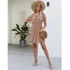 imageBlooming Jelly Womens Flowy Summer Dresses Floral Chiffon Short Sleeve Dress 2023 Casual Boho A Line Sun DressesBrown Leopard Print