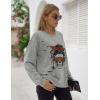 imageBlooming Jelly Womens Halloween Sweatshirts Skull Graphic T Shirts Long Sleeve Pullover Tops Gothic Fall Clothes 2024Grayspider