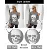 imageBlooming Jelly Womens Halloween Sweatshirts Skull Graphic T Shirts Long Sleeve Pullover Tops Gothic Fall Clothes 2024Grey