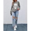 imageBlooming Jelly Womens Halloween Sweatshirts Skull Graphic T Shirts Long Sleeve Pullover Tops Gothic Fall Clothes 2024Greyhoodie