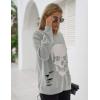 imageBlooming Jelly Womens Halloween Sweatshirts Skull Graphic T Shirts Long Sleeve Pullover Tops Gothic Fall Clothes 2024Lightgray Skull