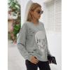 imageBlooming Jelly Womens Halloween Sweatshirts Skull Graphic T Shirts Long Sleeve Pullover Tops Gothic Fall Clothes 2024Lightgray Skull