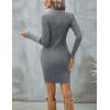 imageBlooming Jelly Womens Long Sleeve Sweater Dress Sexy Cut Out Bodycon Mini Fall Dress Trendy Ribbed Knit Ladies Winter SweaterGrey1