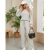 imageBlooming Jelly Womens Lounge Set Cute Long Sleeve Pajama Sets Casual 2 Piece Pj Outfit Fall Sleepwear PocketsApricot
