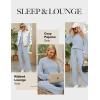 imageBlooming Jelly Womens Lounge Set Cute Long Sleeve Pajama Sets Casual 2 Piece Pj Outfit Fall Sleepwear PocketsBlue Grey