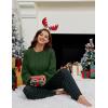 imageBlooming Jelly Womens Lounge Set Cute Long Sleeve Pajama Sets Casual 2 Piece Pj Outfit Fall Sleepwear PocketsGreen Plaid