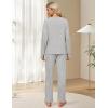 imageBlooming Jelly Womens Lounge Set Cute Long Sleeve Pajama Sets Casual 2 Piece Pj Outfit Fall Sleepwear PocketsGrey