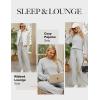 imageBlooming Jelly Womens Lounge Set Cute Long Sleeve Pajama Sets Casual 2 Piece Pj Outfit Fall Sleepwear PocketsGrey