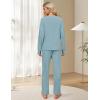 imageBlooming Jelly Womens Lounge Set Cute Long Sleeve Pajama Sets Casual 2 Piece Pj Outfit Fall Sleepwear PocketsLight Blue