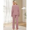 imageBlooming Jelly Womens Lounge Set Cute Long Sleeve Pajama Sets Casual 2 Piece Pj Outfit Fall Sleepwear PocketsPink