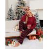 imageBlooming Jelly Womens Lounge Set Cute Long Sleeve Pajama Sets Casual 2 Piece Pj Outfit Fall Sleepwear PocketsRed Reindeer