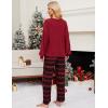 imageBlooming Jelly Womens Lounge Set Cute Long Sleeve Pajama Sets Casual 2 Piece Pj Outfit Fall Sleepwear PocketsRed Reindeer