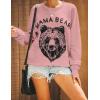 imageBlooming Jelly Womens Mama Sweatshirt Crewneck Loose Fit Soft Cute Long Sleeve Tops Ladies Graphic Casual Fall Mom ShirtsLight Pink