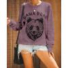 imageBlooming Jelly Womens Mama Sweatshirt Crewneck Loose Fit Soft Cute Long Sleeve Tops Ladies Graphic Casual Fall Mom ShirtsMaroon