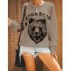 imageBlooming Jelly Womens Mama Sweatshirt Crewneck Loose Fit Soft Cute Long Sleeve Tops Ladies Graphic Casual Fall Mom ShirtsMocha