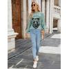 imageBlooming Jelly Womens Mama Sweatshirt Crewneck Loose Fit Soft Cute Long Sleeve Tops Ladies Graphic Casual Fall Mom ShirtsTurquoise