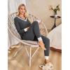 imageBlooming Jelly Womens Pajama Sets 2 Piece Textured Lounge Set Color Block Pj Sets Soft Sleepwear Pockets 2024Dark Grey