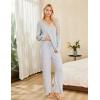 imageBlooming Jelly Womens Pajama Sets Lace V Neck Lounge Sets 2 Piece Loungewear Pj Set with Pockets 2024Grey