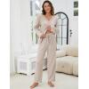 imageBlooming Jelly Womens Pajama Sets Lace V Neck Lounge Sets 2 Piece Loungewear Pj Set with Pockets 2024Light Apricot