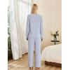imageBlooming Jelly Womens Pajama Sets Lace V Neck Lounge Sets 2 Piece Loungewear Pj Set with Pockets 2024Light Blue