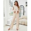 imageBlooming Jelly Womens Pajama Sets Long Sleeve 2 Piece Lounge Sets Soft Knit Pjs Cozy Sleepwear with PocketsApricot