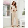 imageBlooming Jelly Womens Pajama Sets Long Sleeve 2 Piece Lounge Sets Soft Knit Pjs Cozy Sleepwear with PocketsApricot