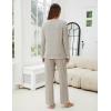 imageBlooming Jelly Womens Pajama Sets Long Sleeve 2 Piece Lounge Sets Soft Knit Pjs Cozy Sleepwear with PocketsLight Khaki