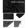 imageBlooming Jelly Womens Pajamas Set 2 Piece Lounge Pjs Sets Fall Outfits Long Sleeve Tie Front Tops Loungewear with PocketsBlack and Striped