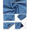 imageBlooming Jelly Womens Pajamas Set 2 Piece Lounge Pjs Sets Fall Outfits Long Sleeve Tie Front Tops Loungewear with PocketsBlue