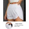 imageBlooming Jelly Womens QuickDry Running Shorts Sport Layer Elastic Waist Active Workout Shorts with Pockets 175quot Small White