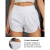 imageBlooming Jelly Womens QuickDry Running Shorts Sport Layer Elastic Waist Active Workout Shorts with Pockets 175quot Small White