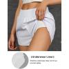 imageBlooming Jelly Womens QuickDry Running Shorts Sport Layer Elastic Waist Active Workout Shorts with Pockets 175quot Small White
