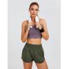 imageBlooming Jelly Womens QuickDry Running Shorts Workout Sport Layer Active Shorts with Pockets 175quotArmy Green