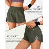 imageBlooming Jelly Womens QuickDry Running Shorts Workout Sport Layer Active Shorts with Pockets 175quotArmy Green