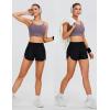 imageBlooming Jelly Womens QuickDry Running Shorts Workout Sport Layer Active Shorts with Pockets 175quotBlack
