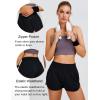 imageBlooming Jelly Womens QuickDry Running Shorts Workout Sport Layer Active Shorts with Pockets 175quotBlack