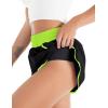 imageBlooming Jelly Womens QuickDry Running Shorts Workout Sport Layer Active Shorts with Pockets 175quotBlack Neongreen