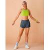 imageBlooming Jelly Womens QuickDry Running Shorts Workout Sport Layer Active Shorts with Pockets 175quotBlue