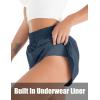 imageBlooming Jelly Womens QuickDry Running Shorts Workout Sport Layer Active Shorts with Pockets 175quotBlue
