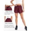 imageBlooming Jelly Womens QuickDry Running Shorts Workout Sport Layer Active Shorts with Pockets 175quotDark Wine Red