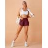 imageBlooming Jelly Womens QuickDry Running Shorts Workout Sport Layer Active Shorts with Pockets 175quotDark Wine Red