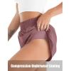 imageBlooming Jelly Womens QuickDry Running Shorts Workout Sport Layer Active Shorts with Pockets 175quotLight Wine Red