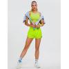 imageBlooming Jelly Womens QuickDry Running Shorts Workout Sport Layer Active Shorts with Pockets 175quotNeon Green